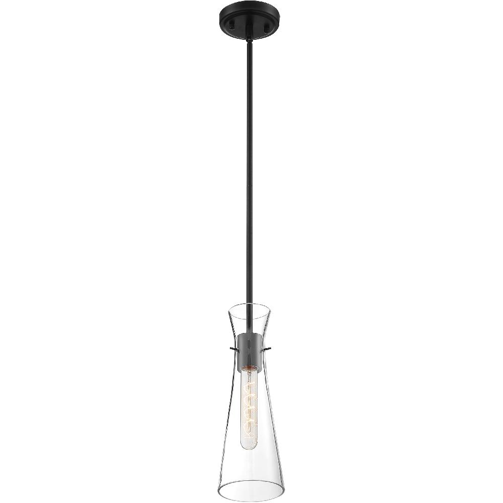 nuvo lighting Bahari 1 Light 4 inch Black Pendant Ceiling Light