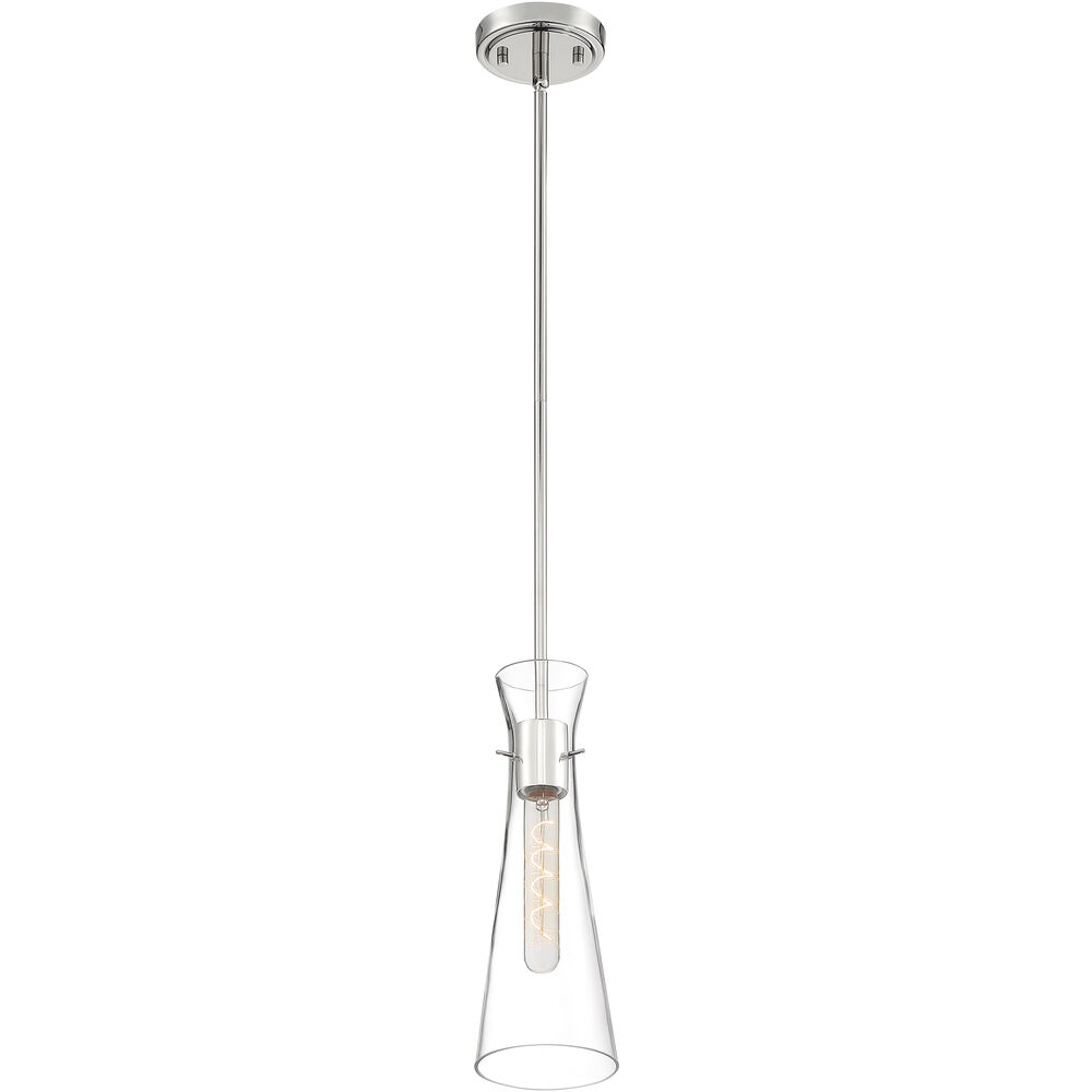 Nuvo Lighting Bahari 1 Light 4 Inch Polished Nickel Pendant Ceiling Light