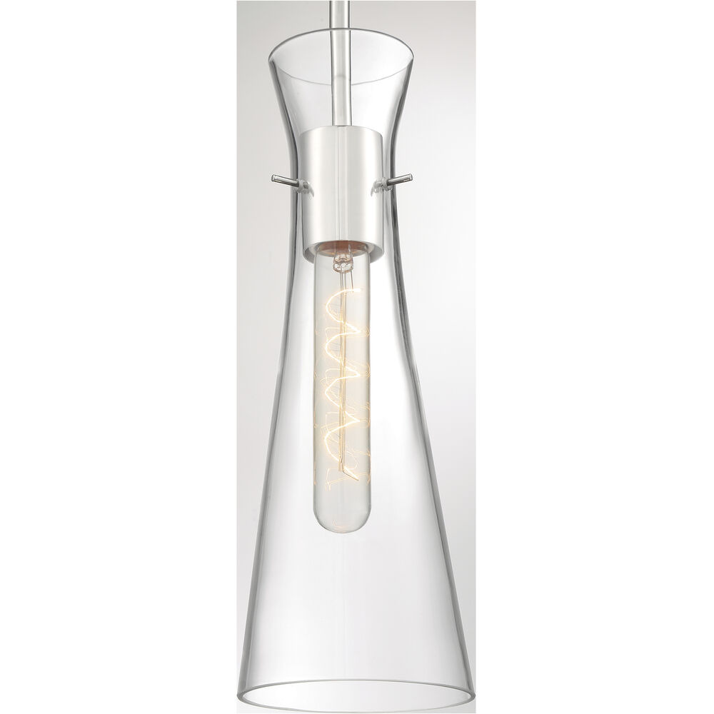 Nuvo Lighting Bahari 1 Light 4 Inch Polished Nickel Pendant Ceiling Light