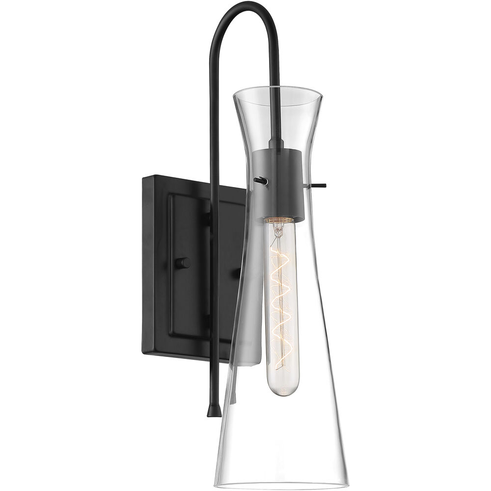 Nuvo Lighting Bahari 1 Light 5 Inch Black Vanity Light Wall Light