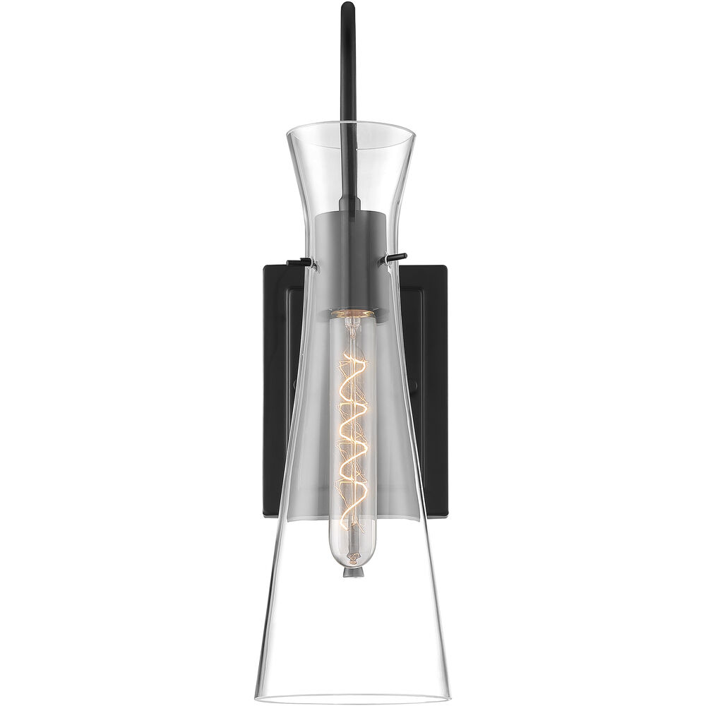 Nuvo Lighting Bahari 1 Light 5 Inch Black Vanity Light Wall Light