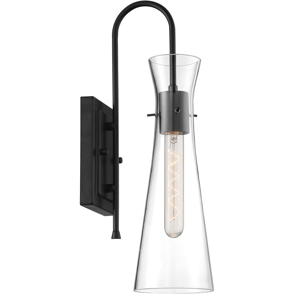 Nuvo Lighting Bahari 1 Light 5 Inch Black Vanity Light Wall Light