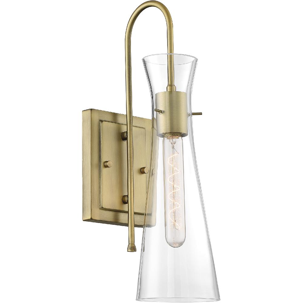 nuvo lighting Bahari 1 Light 5 inch Vintage Brass Vanity Light Wall Light