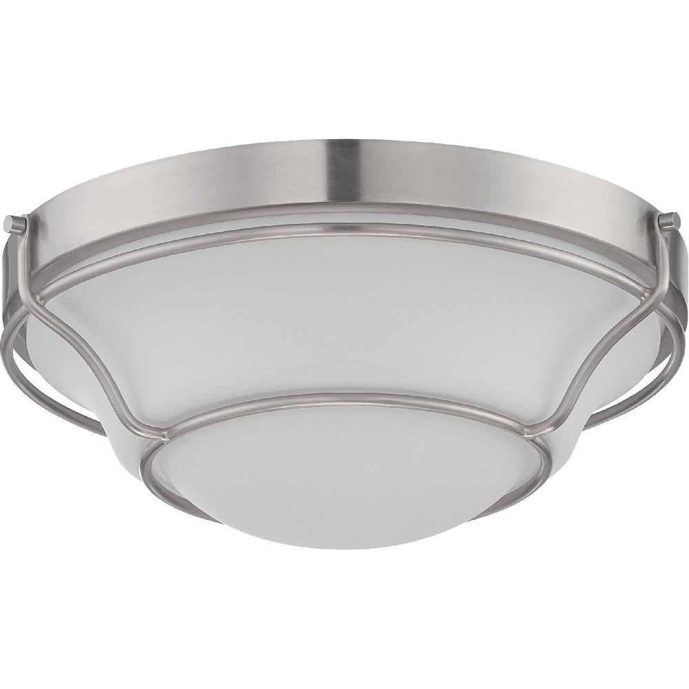 nuvo lighting Baker LED 13 inch Brushed Nickel Flush Mount Ceiling Light