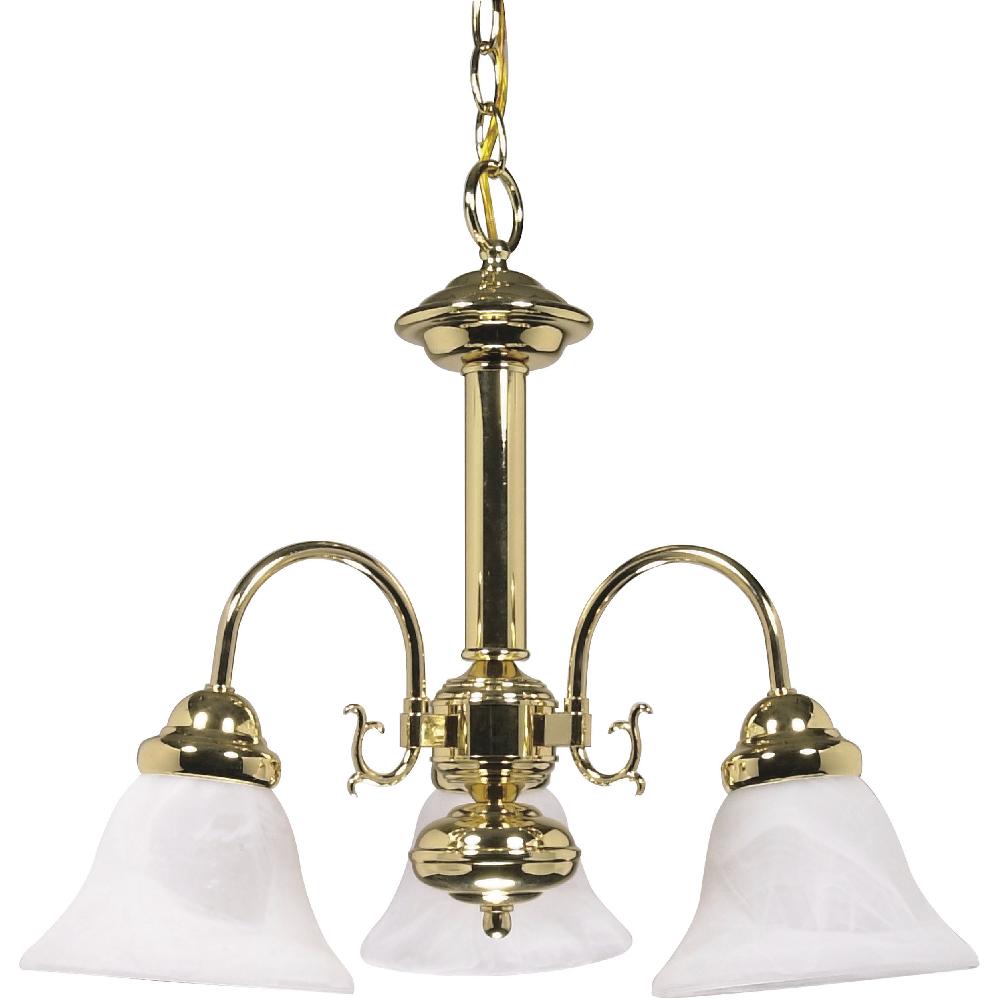 nuvo lighting Ballerina 3 Light 20 inch Polished Brass Chandelier Ceiling Light