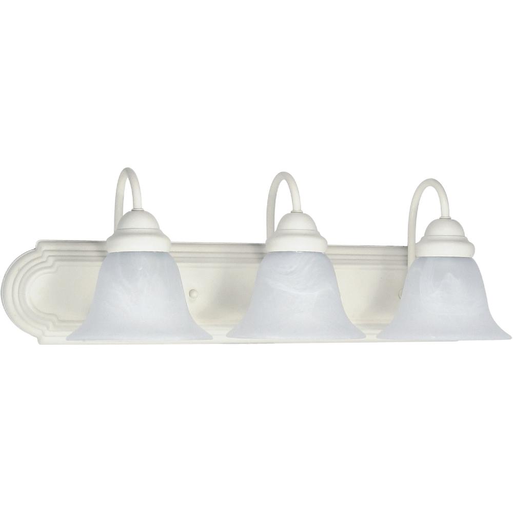 nuvo lighting Ballerina 3 Light 24 inch Textured White Vanity Light Wall Light