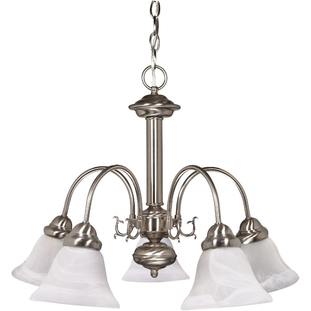 nuvo lighting Ballerina 5 Light 24 inch Brushed Nickel Chandelier Ceiling Light