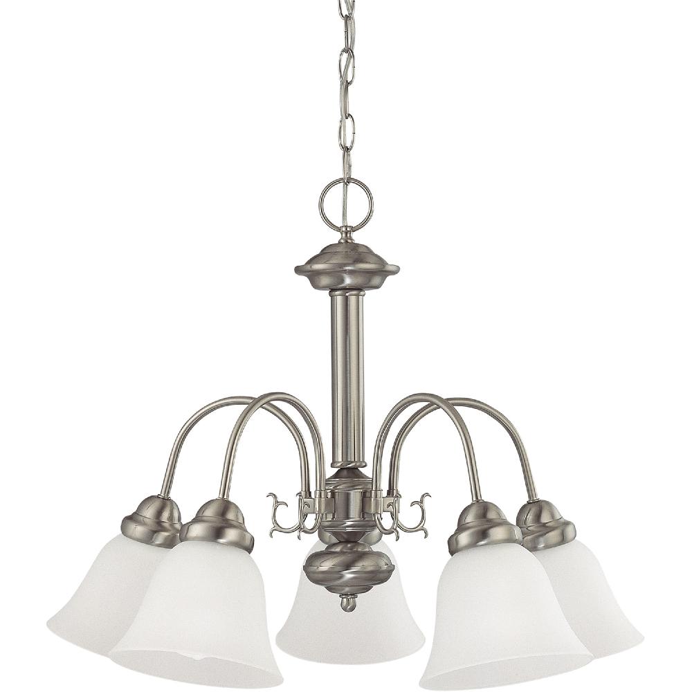 nuvo lighting Ballerina 5 Light 24 inch Brushed Nickel Chandelier Ceiling Light