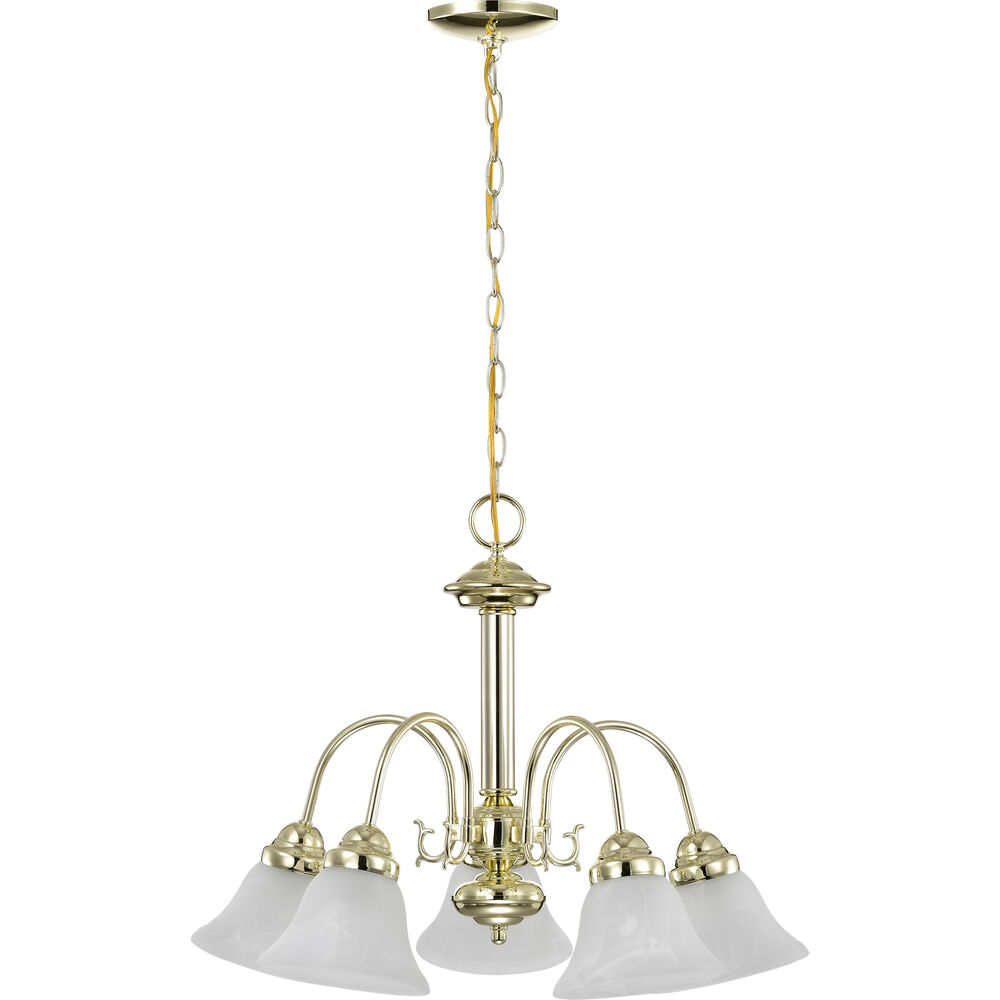 Nuvo Lighting Ballerina 5 Light 24 Inch Polished Brass Chandelier Ceiling Light