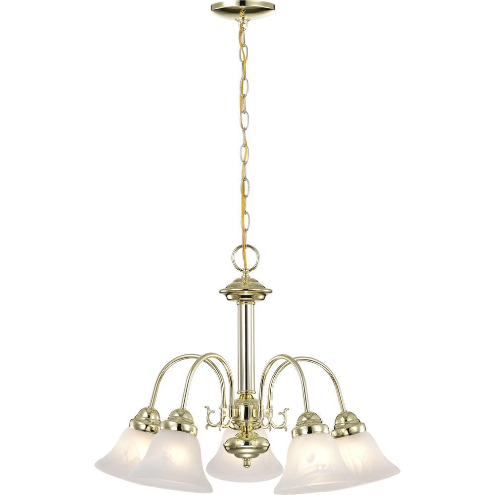 Nuvo Lighting Ballerina 5 Light 24 Inch Polished Brass Chandelier Ceiling Light