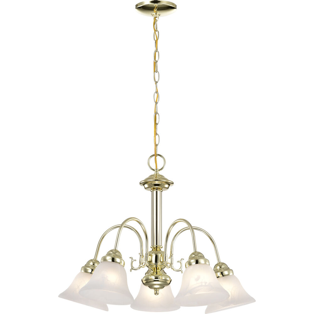 Nuvo Lighting Ballerina 5 Light 24 Inch Polished Brass Chandelier Ceiling Light