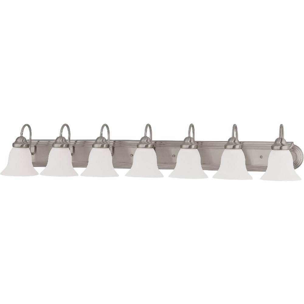 nuvo lighting Ballerina 7 Light 48 inch Brushed Nickel Vanity Light Wall Light