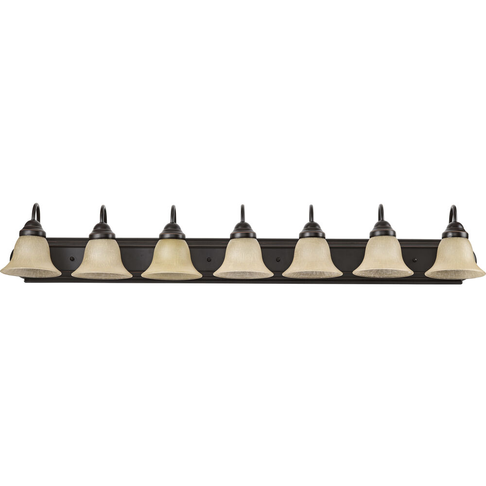 Nuvo Lighting Ballerina 7 Light 48 Inch Mahogany Bronze And Champagne Vanity Light Wall Light