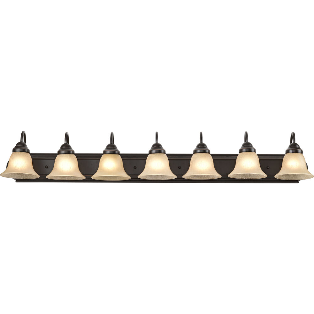 Nuvo Lighting Ballerina 7 Light 48 Inch Mahogany Bronze And Champagne Vanity Light Wall Light