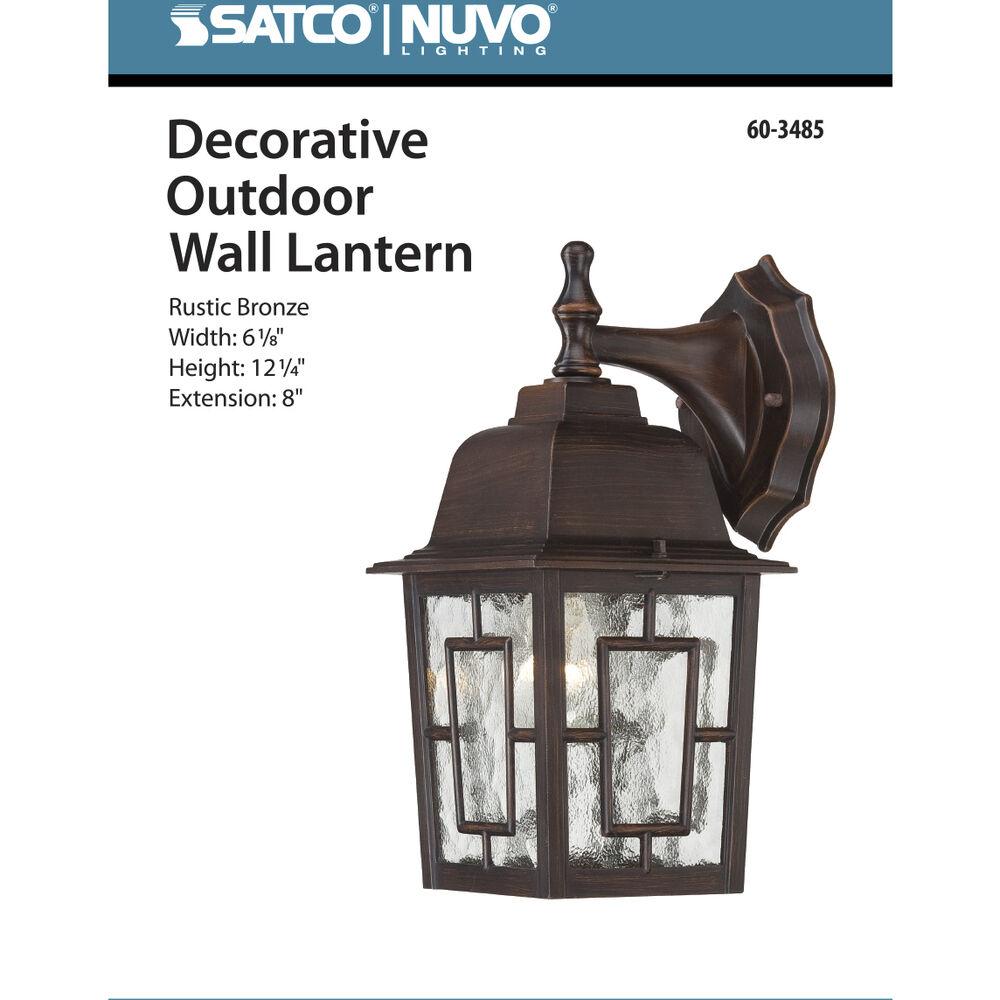 Nuvo Lighting Banyan 1 Light 12 Inch Rustic Bronze Outdoor Wall Sconce