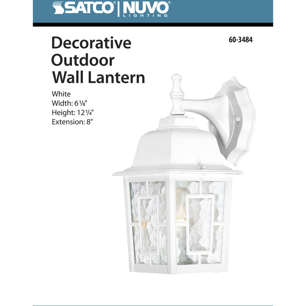 Nuvo Lighting Banyan 1 Light 12 Inch White Outdoor Wall Sconce