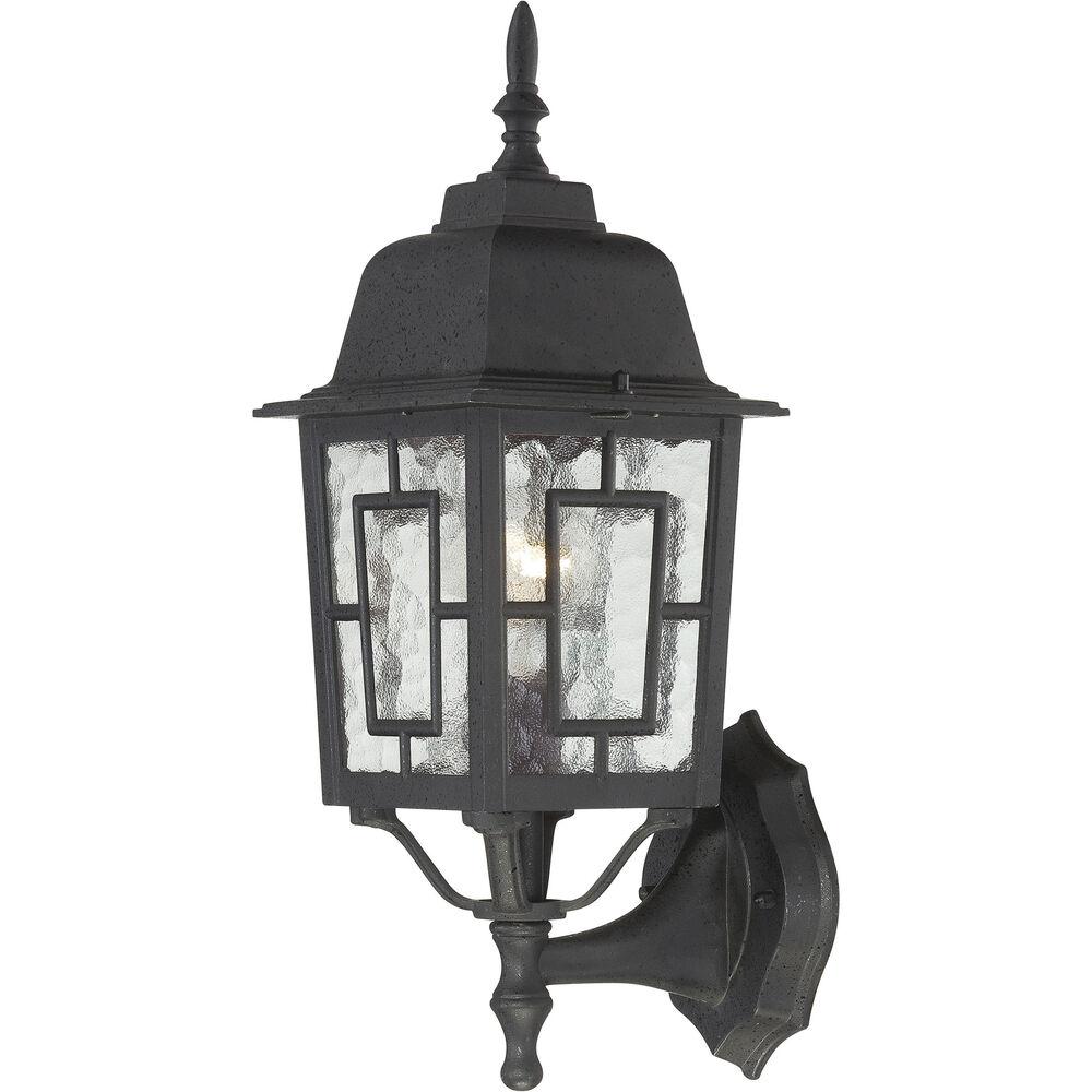 Nuvo Lighting Banyan 1 Light 17 Inch Textured Black Outdoor Wall Lantern