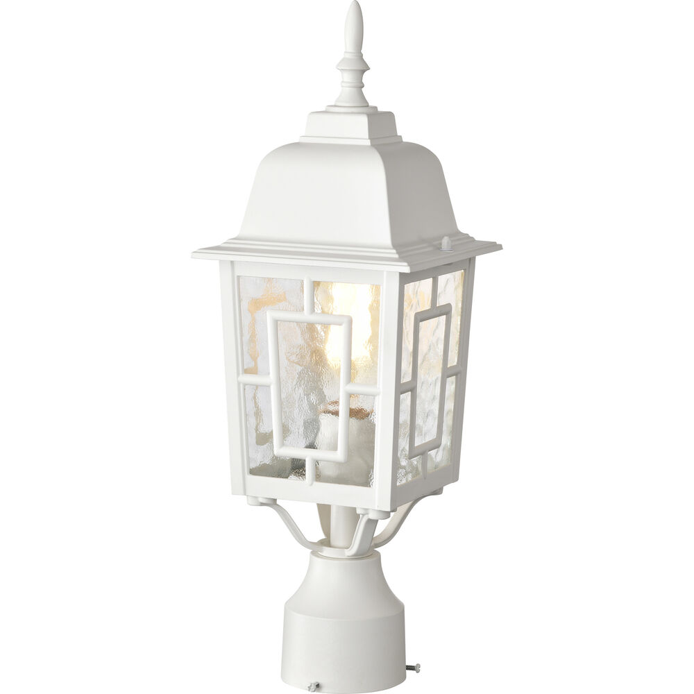 Nuvo Lighting Banyan 1 Light 17 Inch White Outdoor Post Light