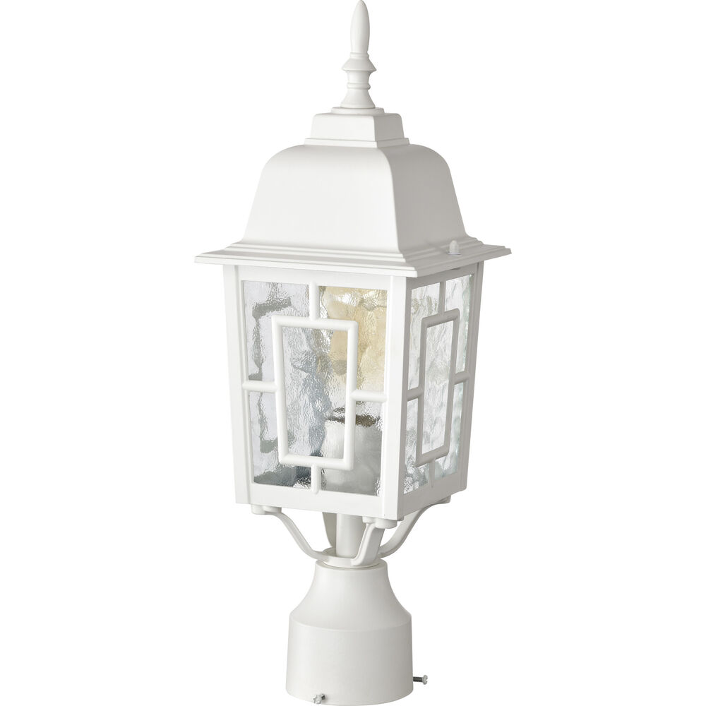 Nuvo Lighting Banyan 1 Light 17 Inch White Outdoor Post Light