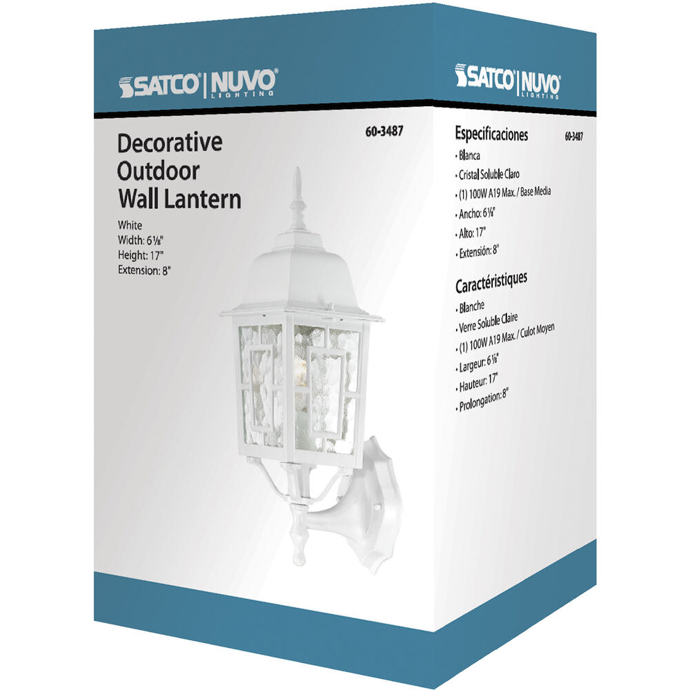 Nuvo Lighting Banyan 1 Light 17 Inch White Outdoor Wall Sconce