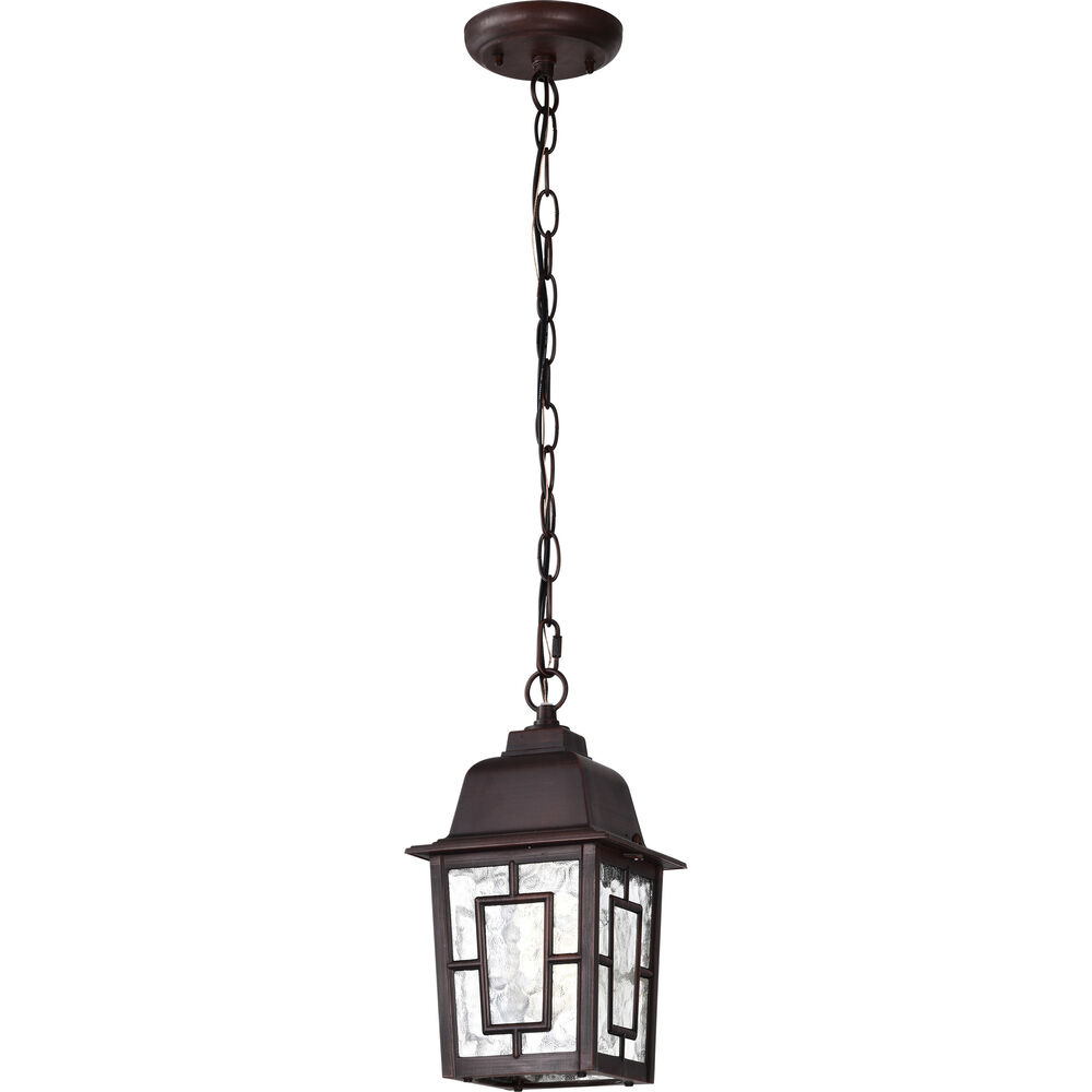 Nuvo Lighting Banyan 1 Light 6 Inch Rustic Bronze Outdoor Hanging Lantern
