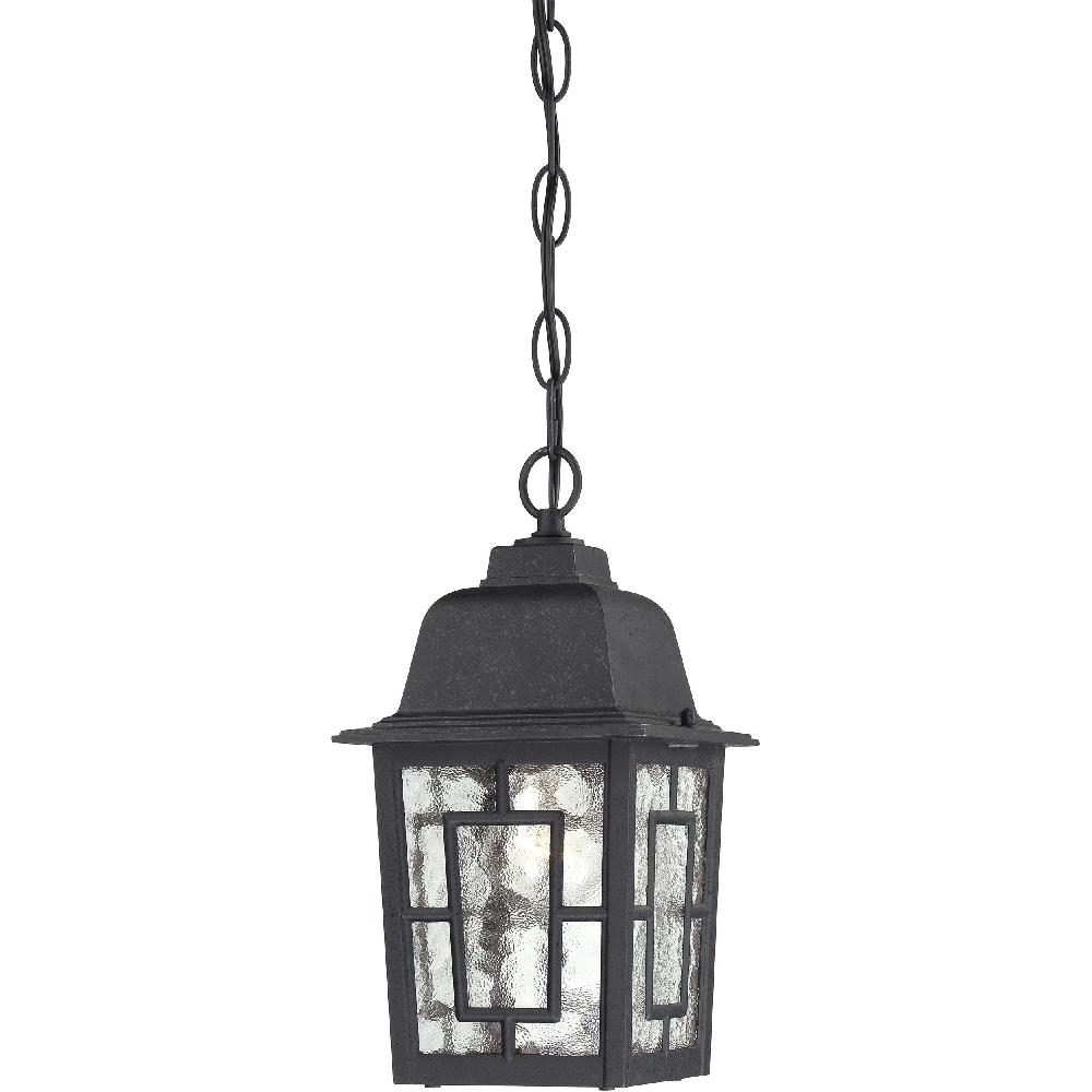 nuvo lighting Banyan 1 Light 6 inch Textured Black Outdoor Hanging Lantern