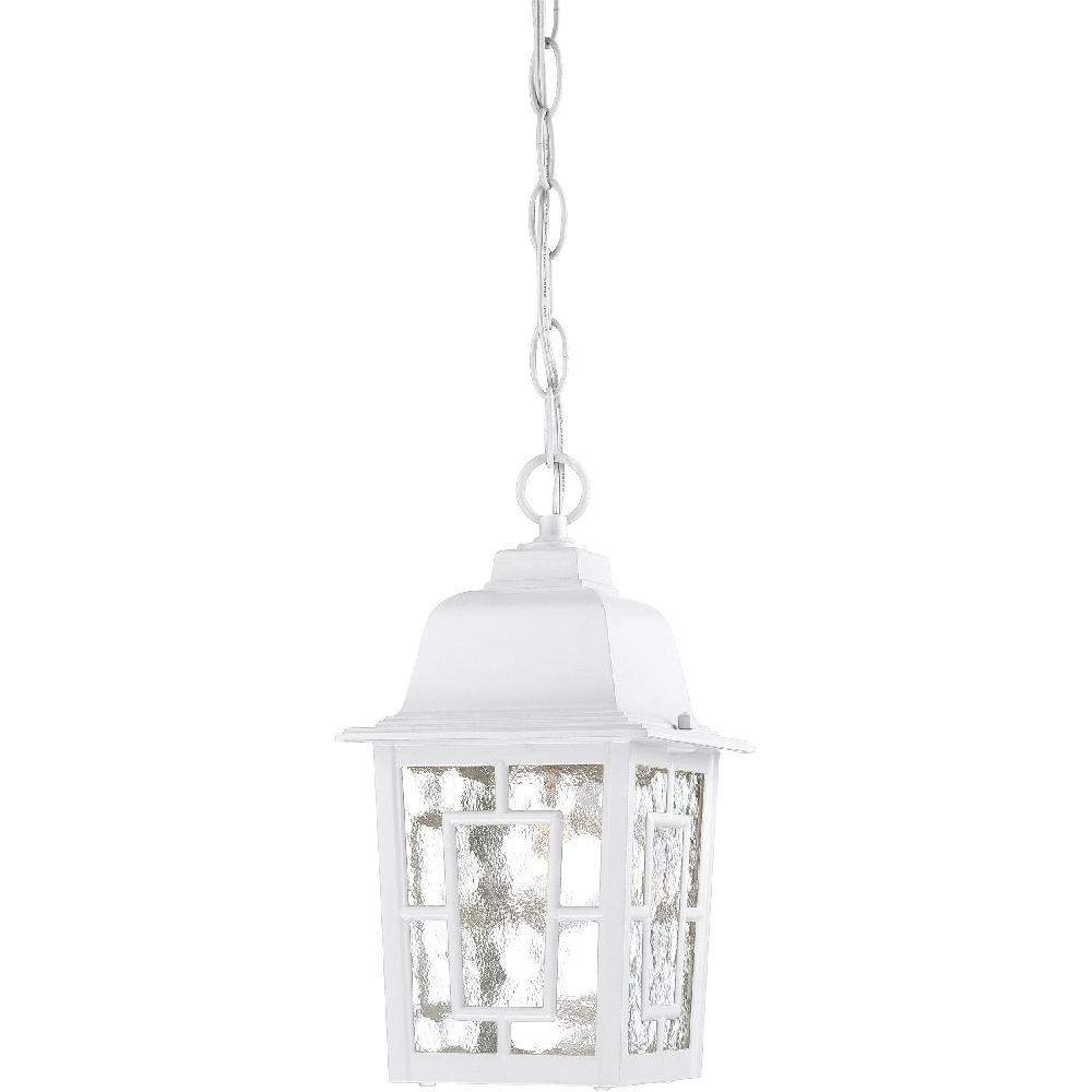 nuvo lighting Banyan 1 Light 6 inch White Outdoor Hanging Lantern