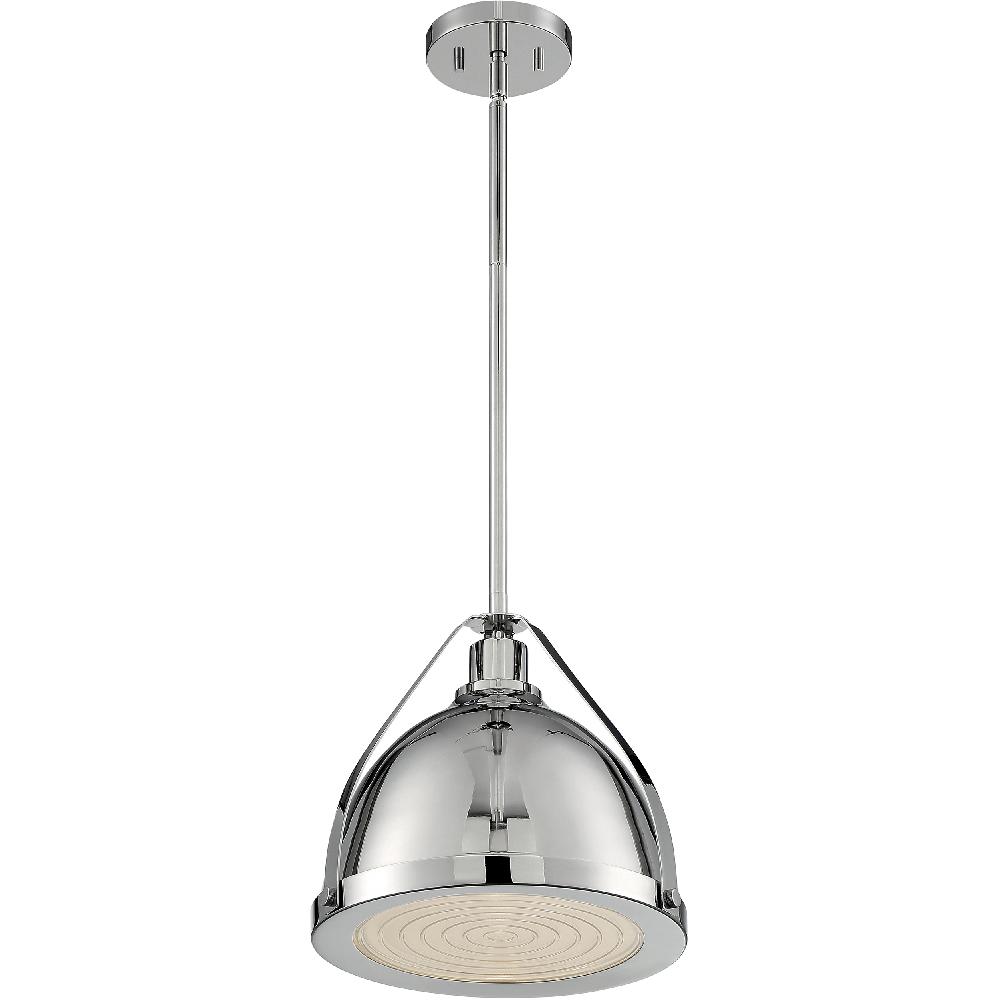 nuvo lighting Barbett 1 Light 12.63 inch Polished Nickel Pendant Ceiling Light