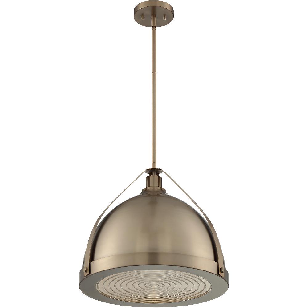 nuvo lighting Barbett 1 Light 17.63 inch Burnished Brass Pendant Ceiling Light