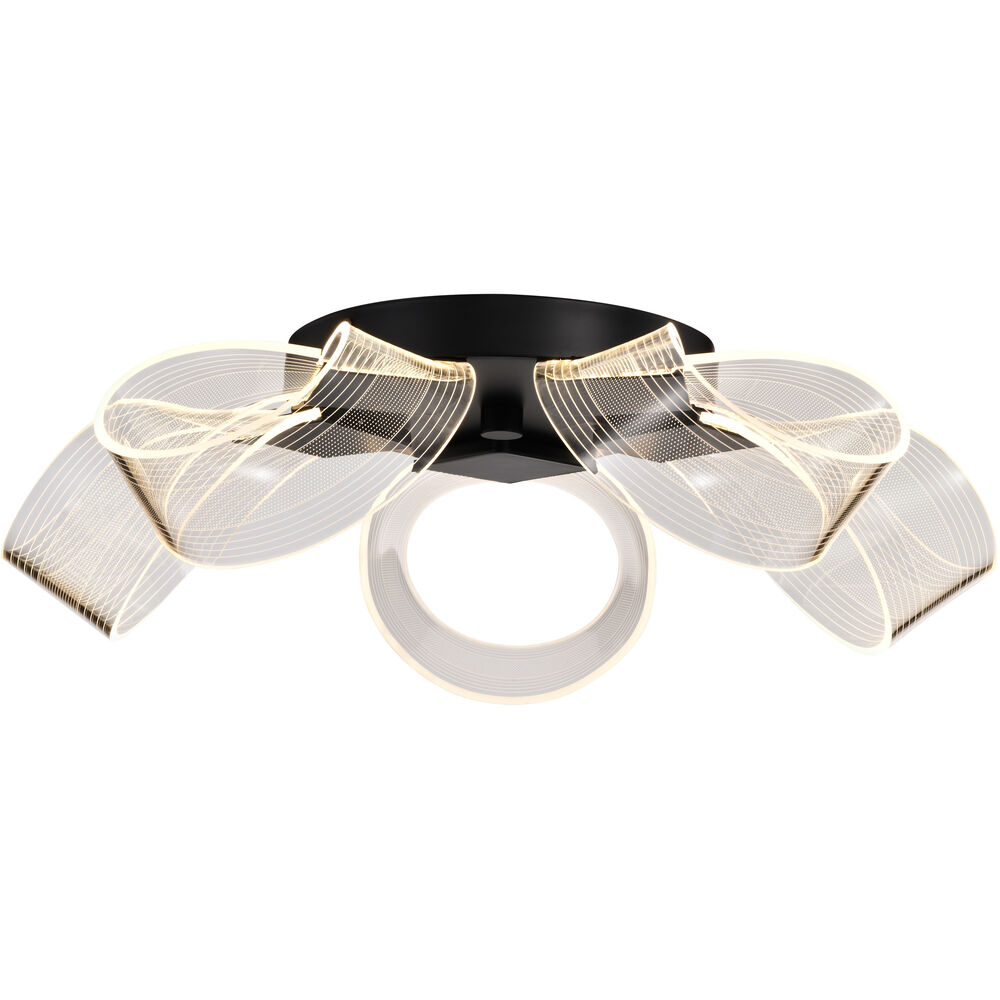 Nuvo Lighting Barnett LED 20.88 Inch Matte Black Flush Mount Ceiling Light