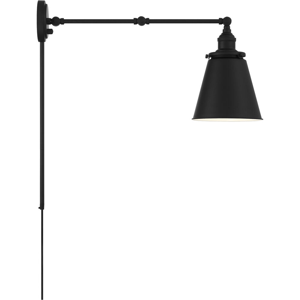 Nuvo Lighting Bayard 25 Inch 60.00 Watt Matte Black Swing Arm Wall Wall Light