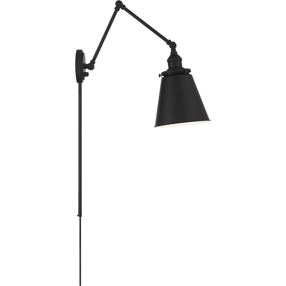Nuvo Lighting Bayard 25 Inch 60.00 Watt Matte Black Swing Arm Wall Wall Light