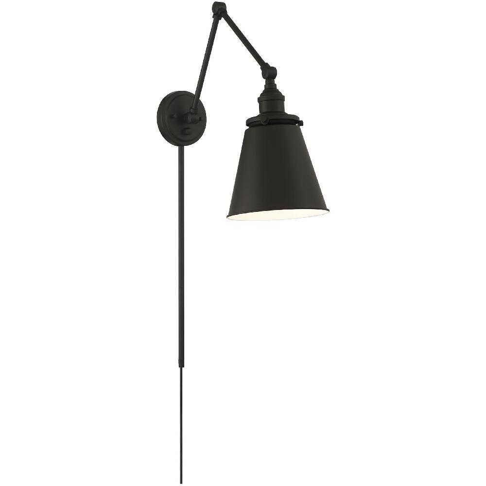 nuvo lighting Bayard 25 inch 60.00 watt Matte Black Swing Arm Wall Wall Light