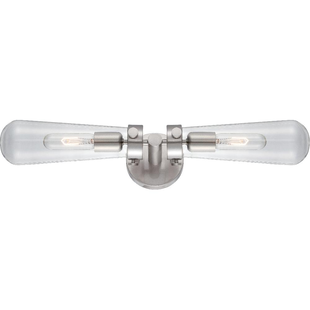 nuvo lighting Beaker 2 Light 24 inch Brushed Nickel Wall Sconce Wall Light