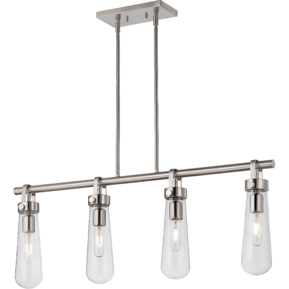nuvo lighting Beaker 4 Light 36 inch Brushed Nickel Pendant Ceiling Light