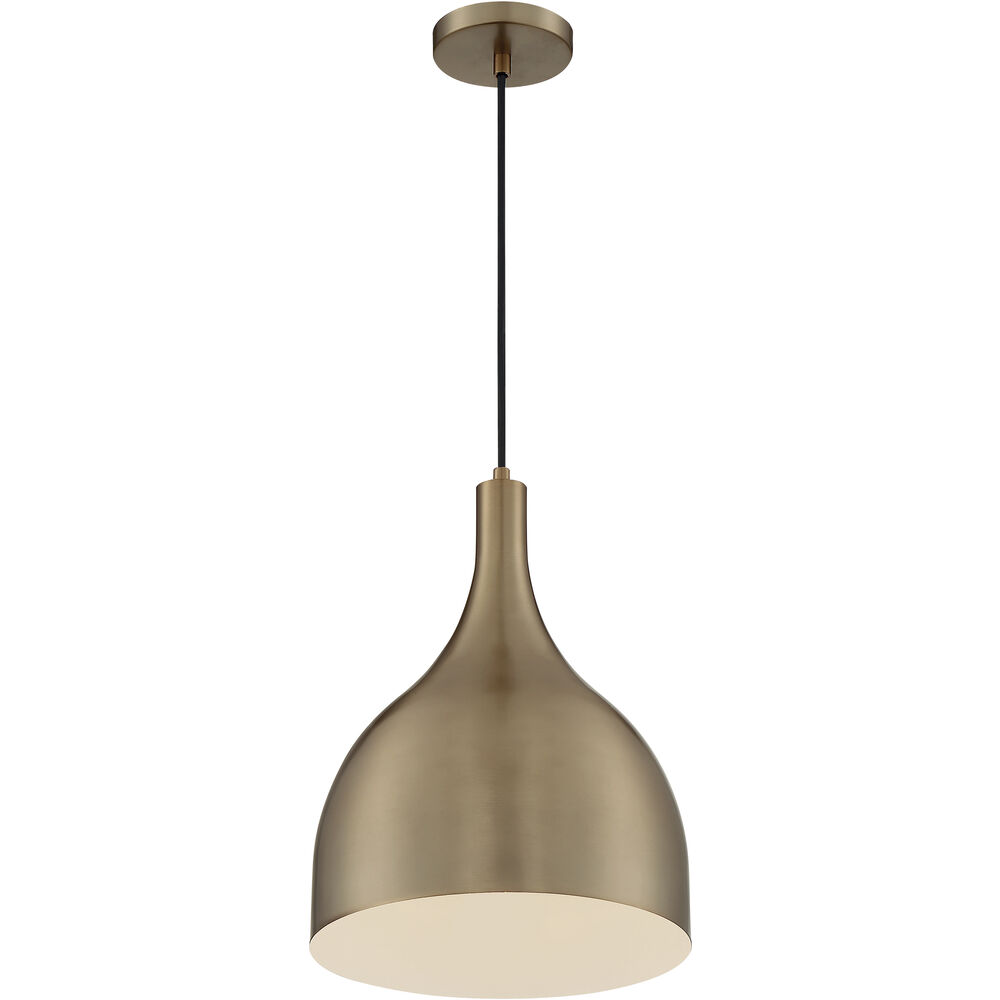 Nuvo Lighting Bellcap 1 Light 12 Inch Burnished Brass Pendant Ceiling Light