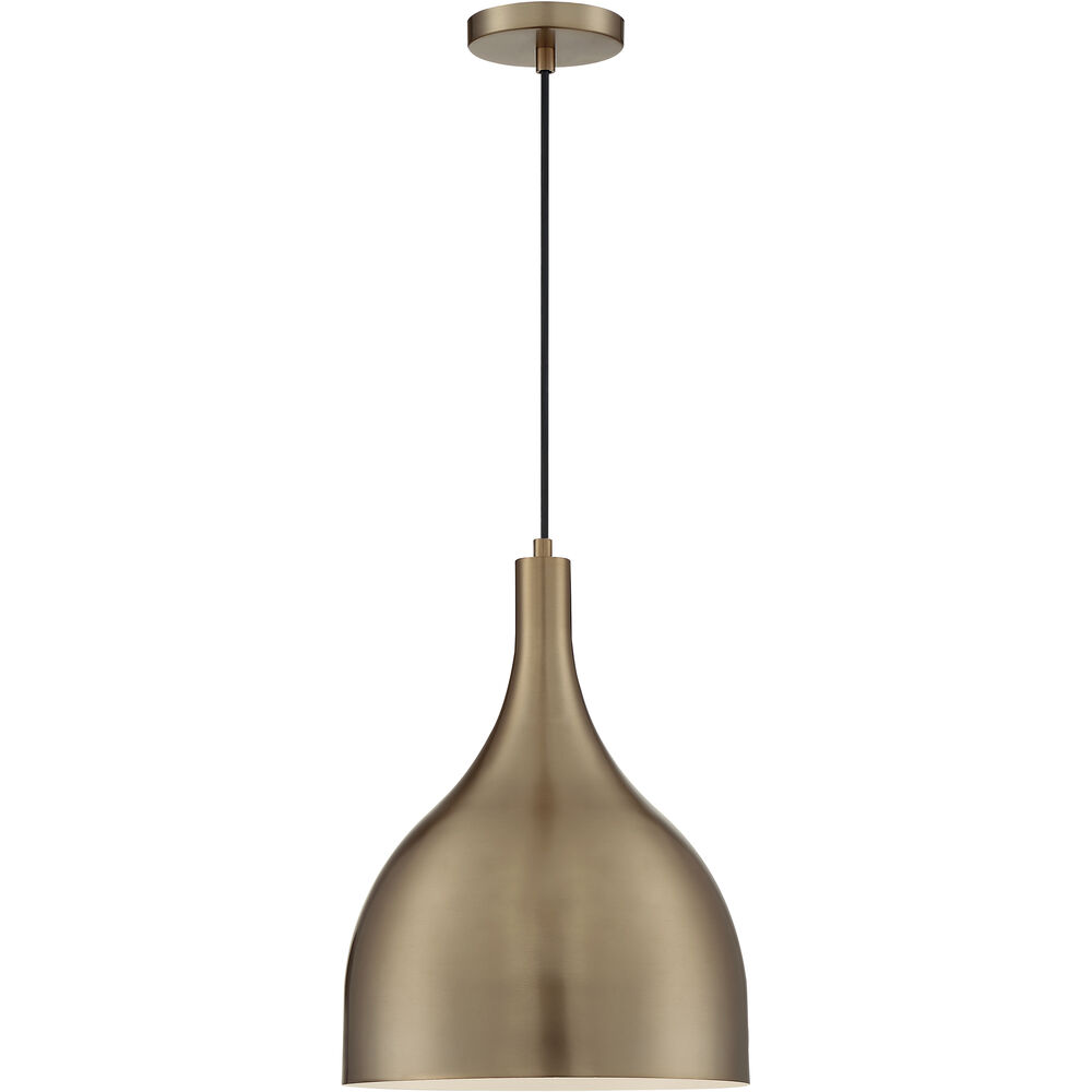 Nuvo Lighting Bellcap 1 Light 12 Inch Burnished Brass Pendant Ceiling Light