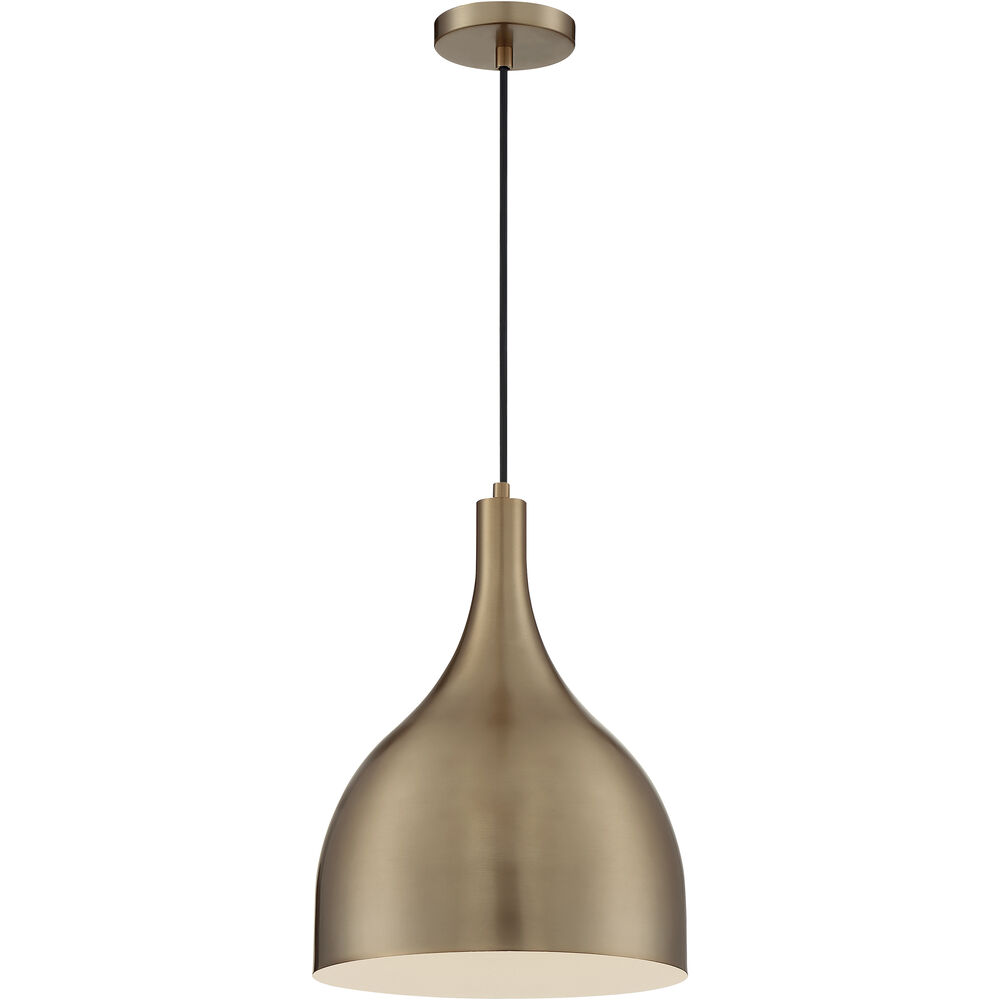 Nuvo Lighting Bellcap 1 Light 12 Inch Burnished Brass Pendant Ceiling Light