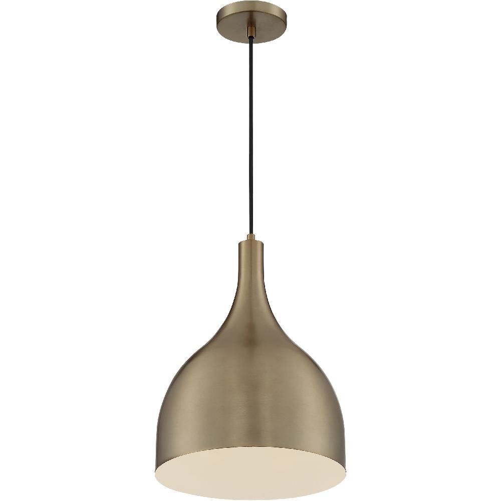 nuvo lighting Bellcap 1 Light 12 inch Burnished Brass Pendant Ceiling Light