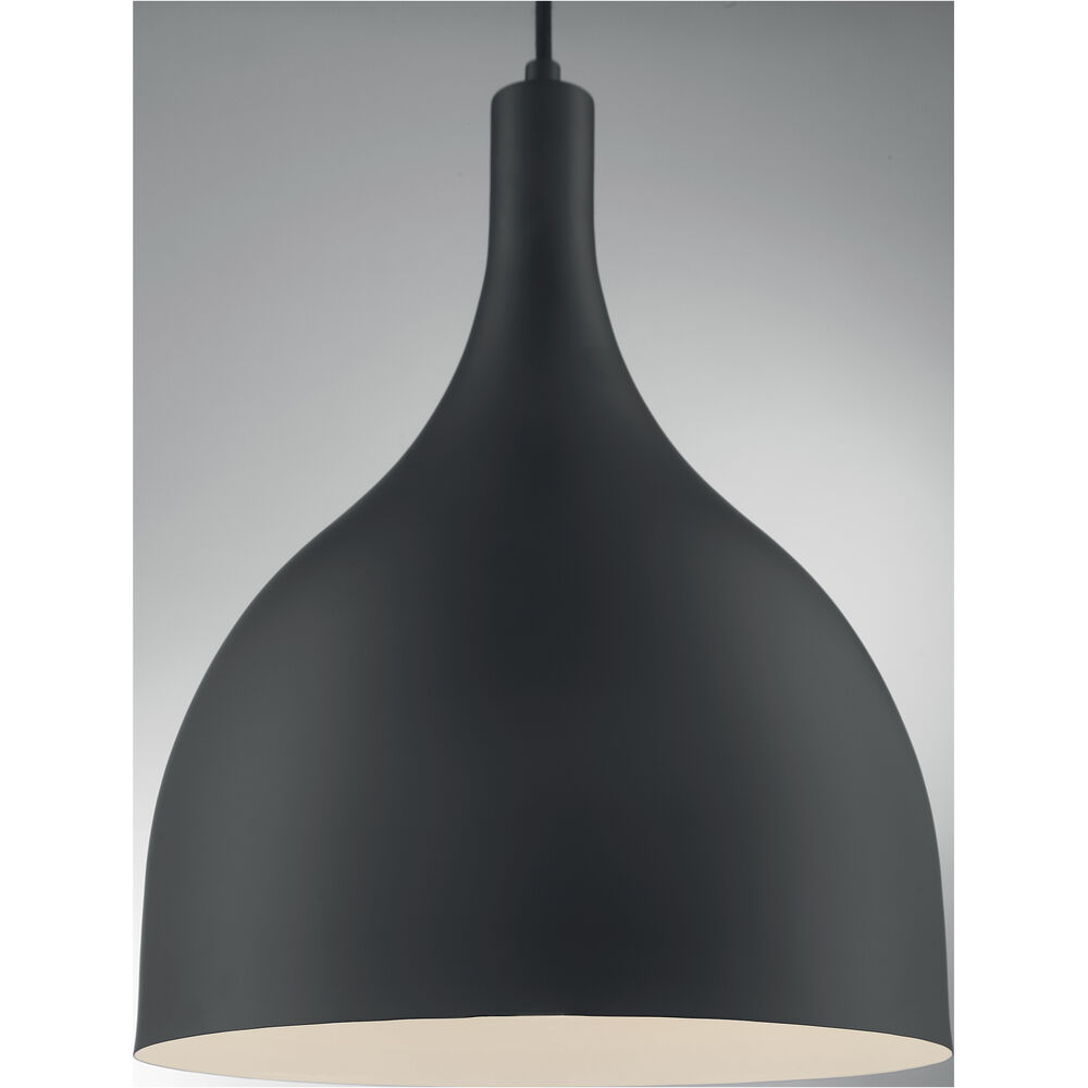 Nuvo Lighting Bellcap 1 Light 12 Inch Matte Black Pendant Ceiling Light
