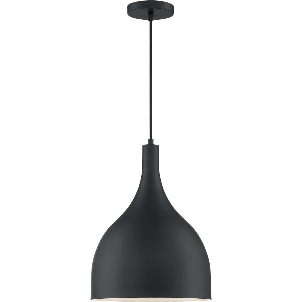 Nuvo Lighting Bellcap 1 Light 12 Inch Matte Black Pendant Ceiling Light
