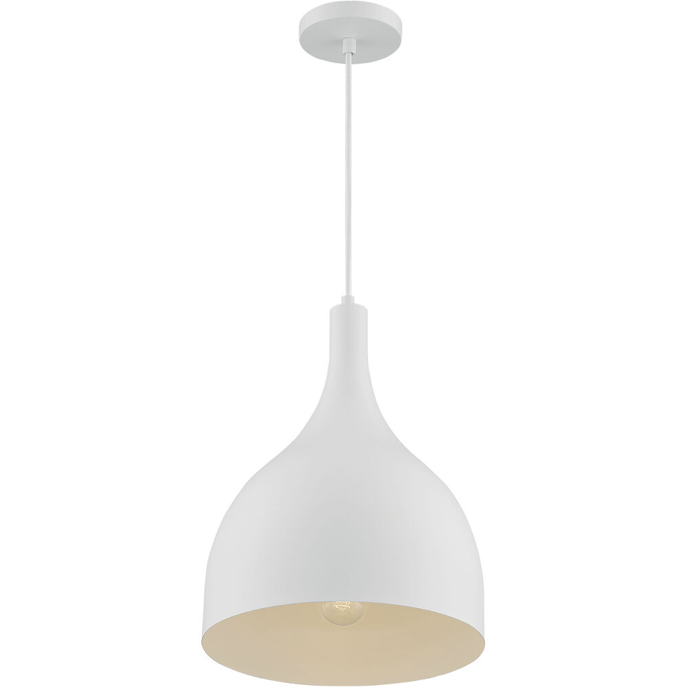 Nuvo Lighting Bellcap 1 Light 12 Inch Matte White Pendant Ceiling Light