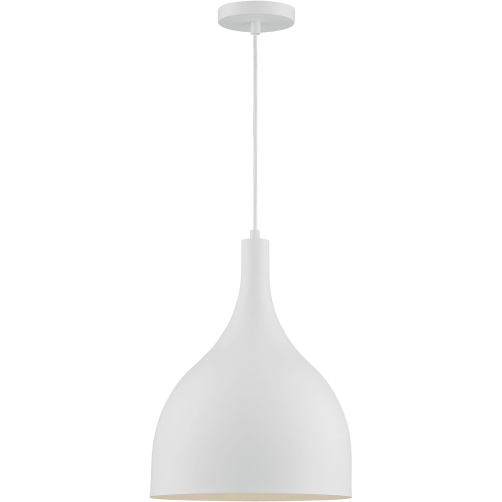 Nuvo Lighting Bellcap 1 Light 12 Inch Matte White Pendant Ceiling Light