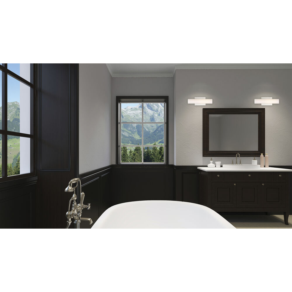 Nuvo Lighting Bend LED 13 Inch Brushed Nickel Vanity Light Wall Light