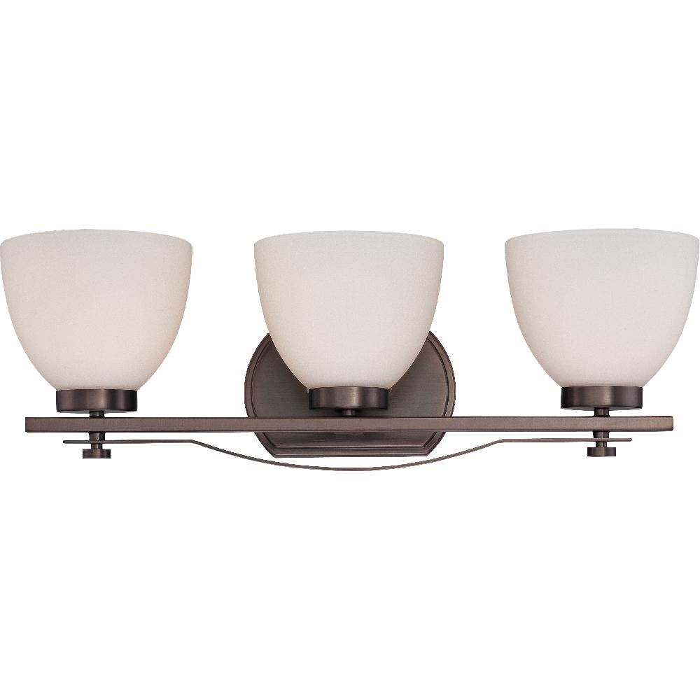 nuvo lighting Bentley 3 Light 24 inch Hazel Bronze Vanity Light Wall Light