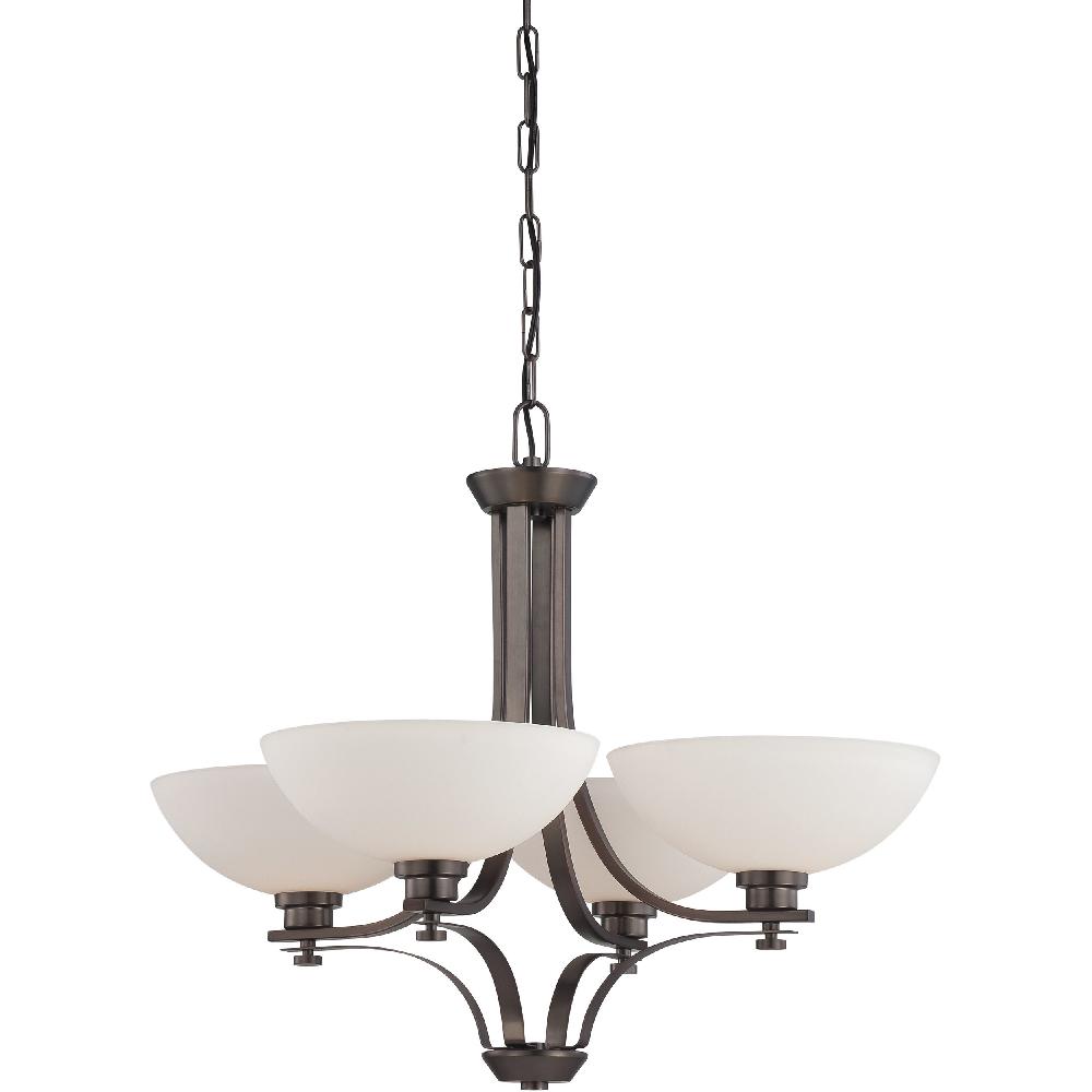 nuvo lighting Bentley 4 Light 27.63 inch Hazel Bronze Chandelier Ceiling Light