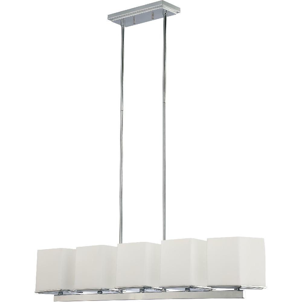 nuvo lighting Bento 5 Light 38 inch Polished Chrome Island Pendant Ceiling Light