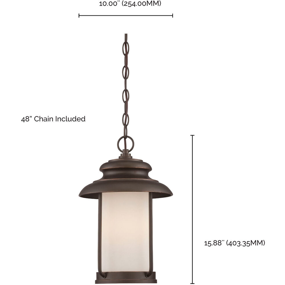 Nuvo Lighting Bethany LED 10 Inch Mahogany Bronze Outdoor Hanging Light