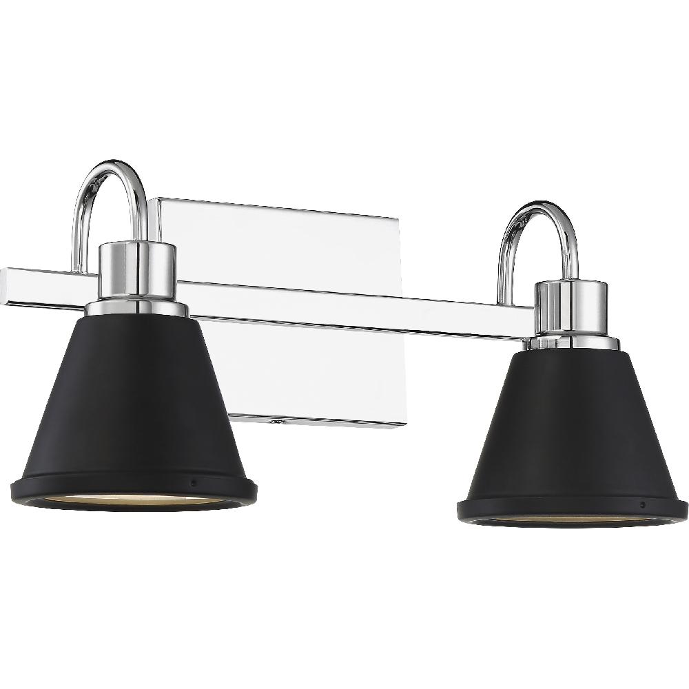 nuvo lighting Bette LED 16 inch Polished Nickel and Matte Black Vanity Light Wall Light