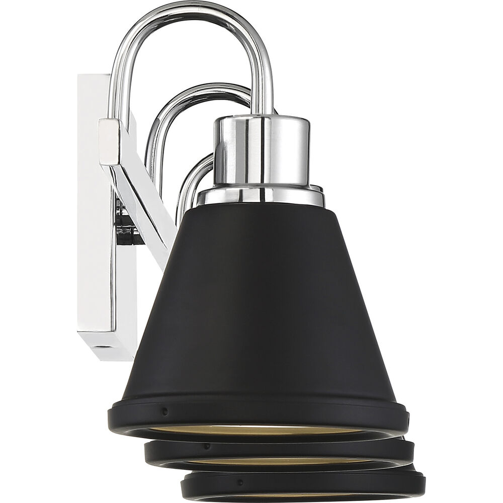 Nuvo Lighting Bette LED 24 Inch Polished Nickel And Matte Black Vanity Light Wall Light